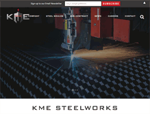 Tablet Screenshot of kme-steelworks.com